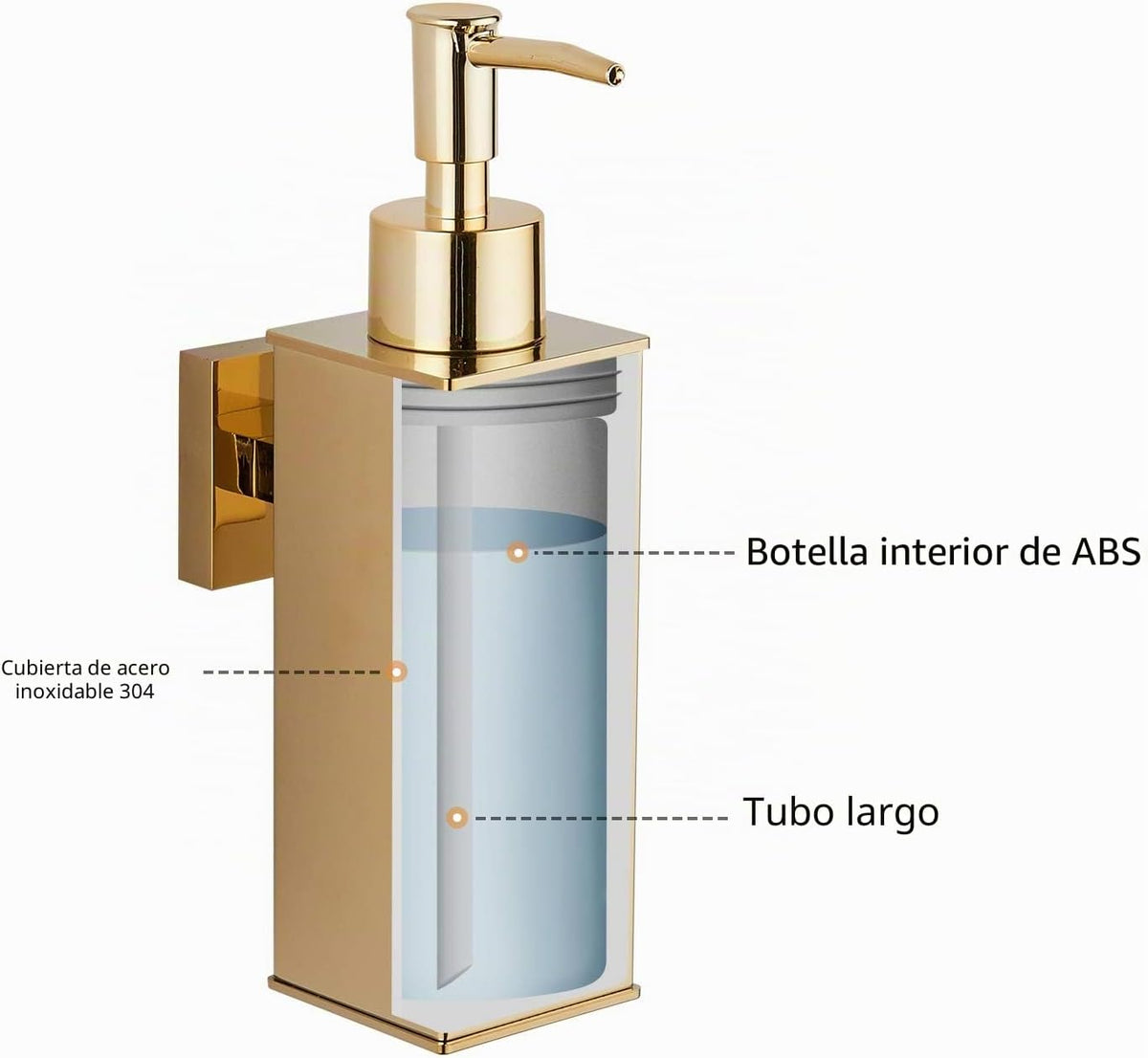 Dispositivo de Sabonete Premium em Aço Inoxidável