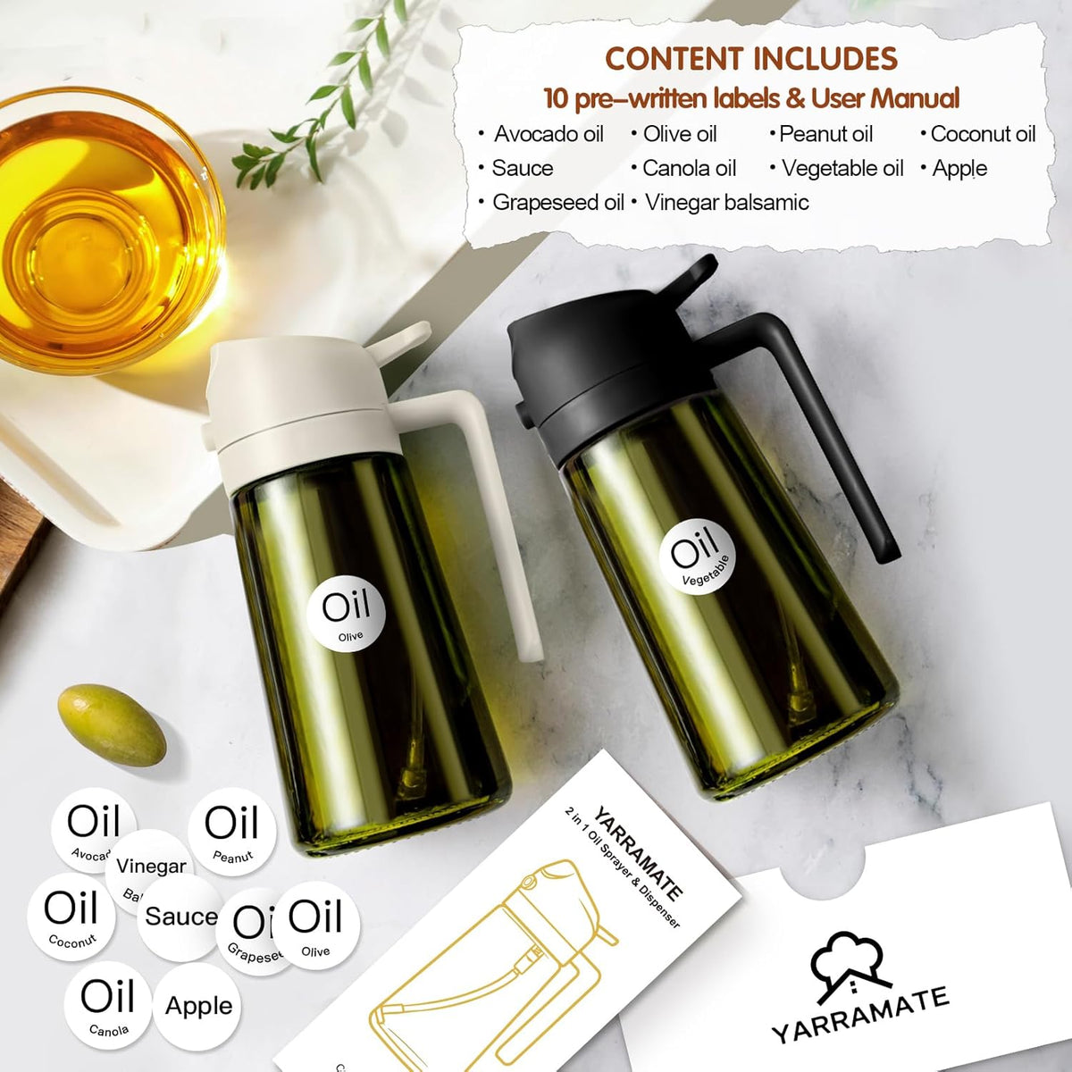 Dispensador de Azeite com Proteção UV