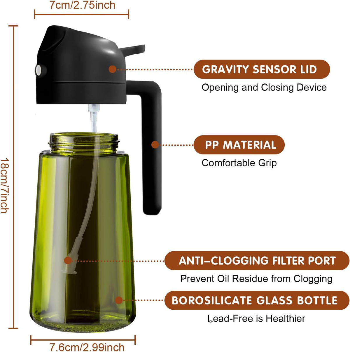 Dispensador de Azeite com Proteção UV