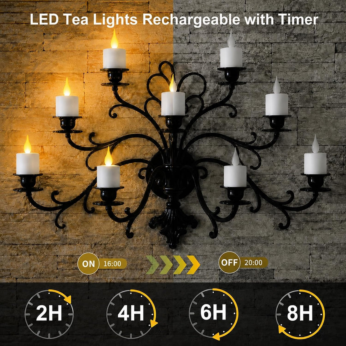 Velas LED Recarregáveis para Ambiente Elegante