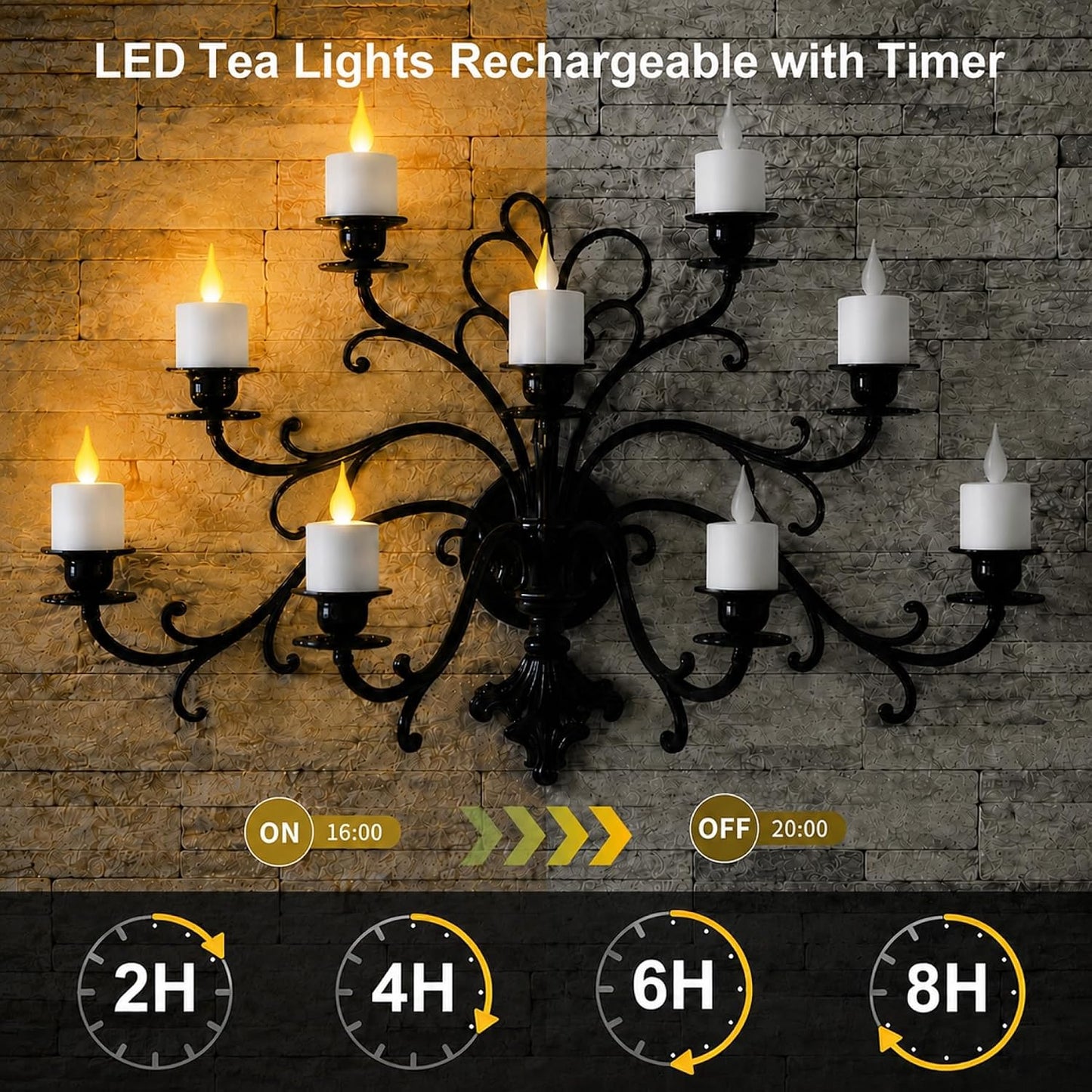 Velas LED Recarregáveis para Ambiente Elegante