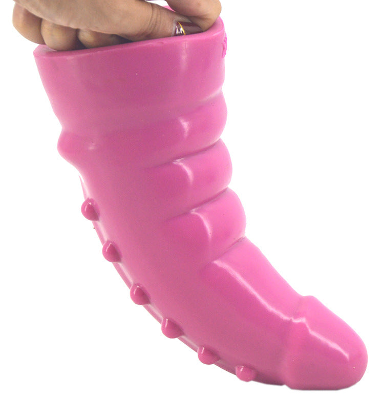 Silicone Horn Anal Plug and Vagina Stimulator